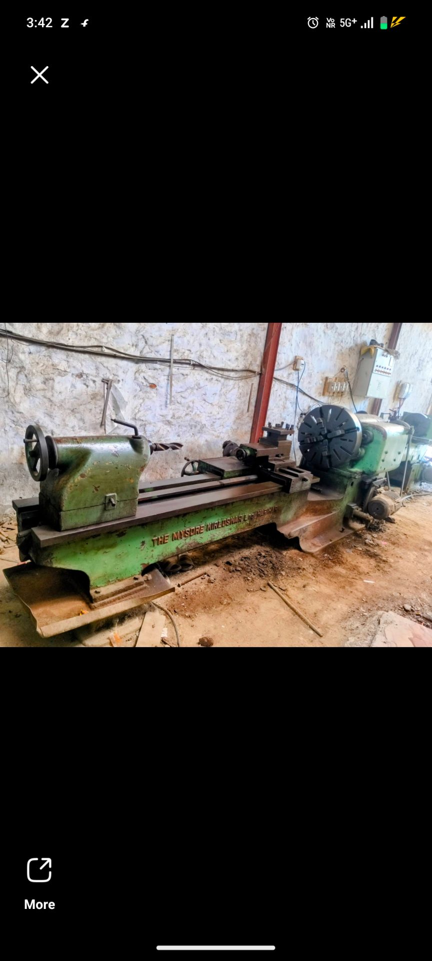 Kirloskar 12ft heavy duty lathes machine — used machine for sale